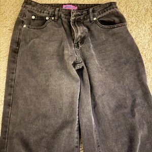 Black low rise edikted wide leg jeans